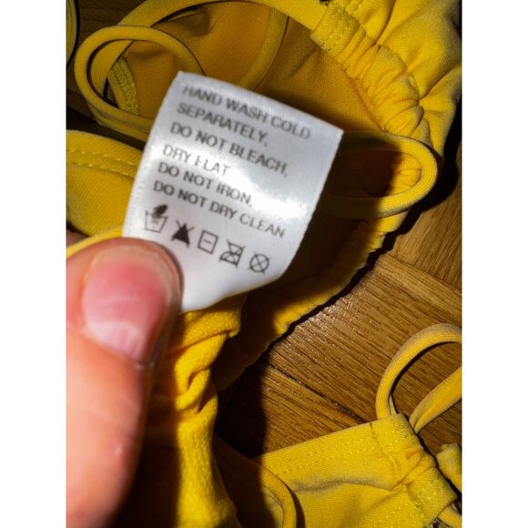 Fashion Nova Yellow See You Next Summer Bikini XL Sexy Beach Pool Swimsuit Y2K‎ - Picture 9 of 9